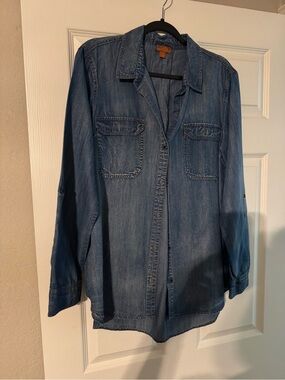 Classic Blue Denim Shirt Jacket - Casual Overshirt